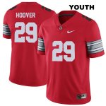 Youth NCAA Ohio State Buckeyes Zach Hoover #29 College Stitched 2018 Spring Game Authentic Nike Red Football Jersey LZ20X24RE